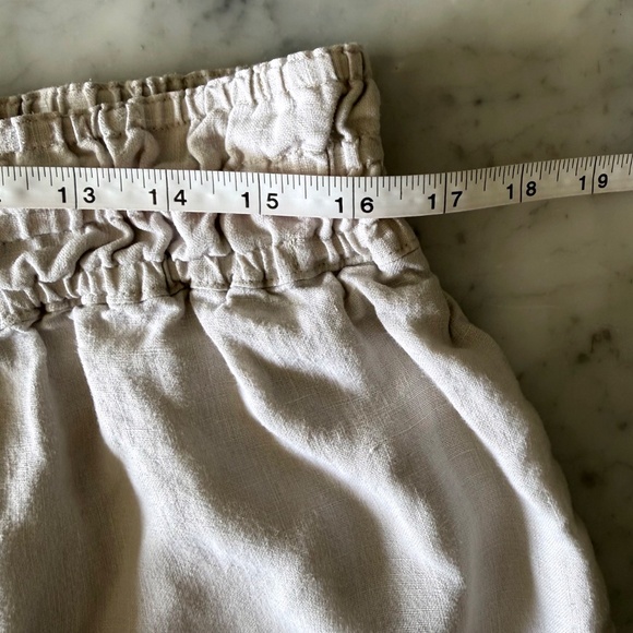 Anthropologie Somerset Linen Pull-On Pants Wide Leg Pants Women’s Large Neutral - Picture 6 of 8